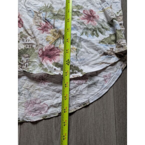 Cynthia Rowley Womens Tropical Print V-Neck Short Sleeve Top Size XL - Picture 5 of 6